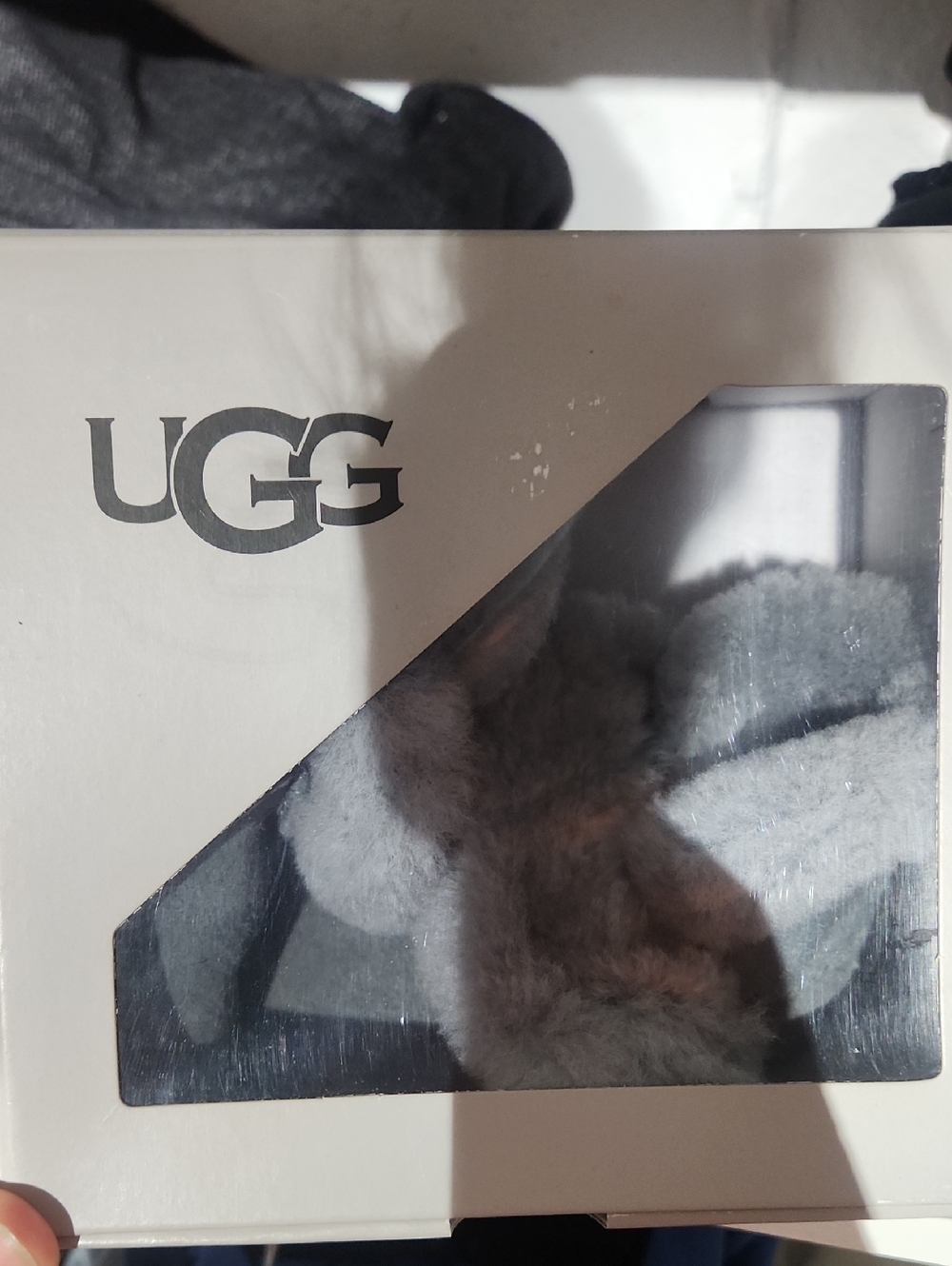 UGG infant Grey Plush booties